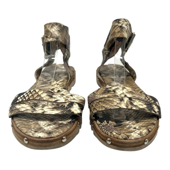 AGL Attilio Giusti Leombrum Leather Python Snake Print Sandal Women EU 40 US 9.5 - Picture 3 of 15